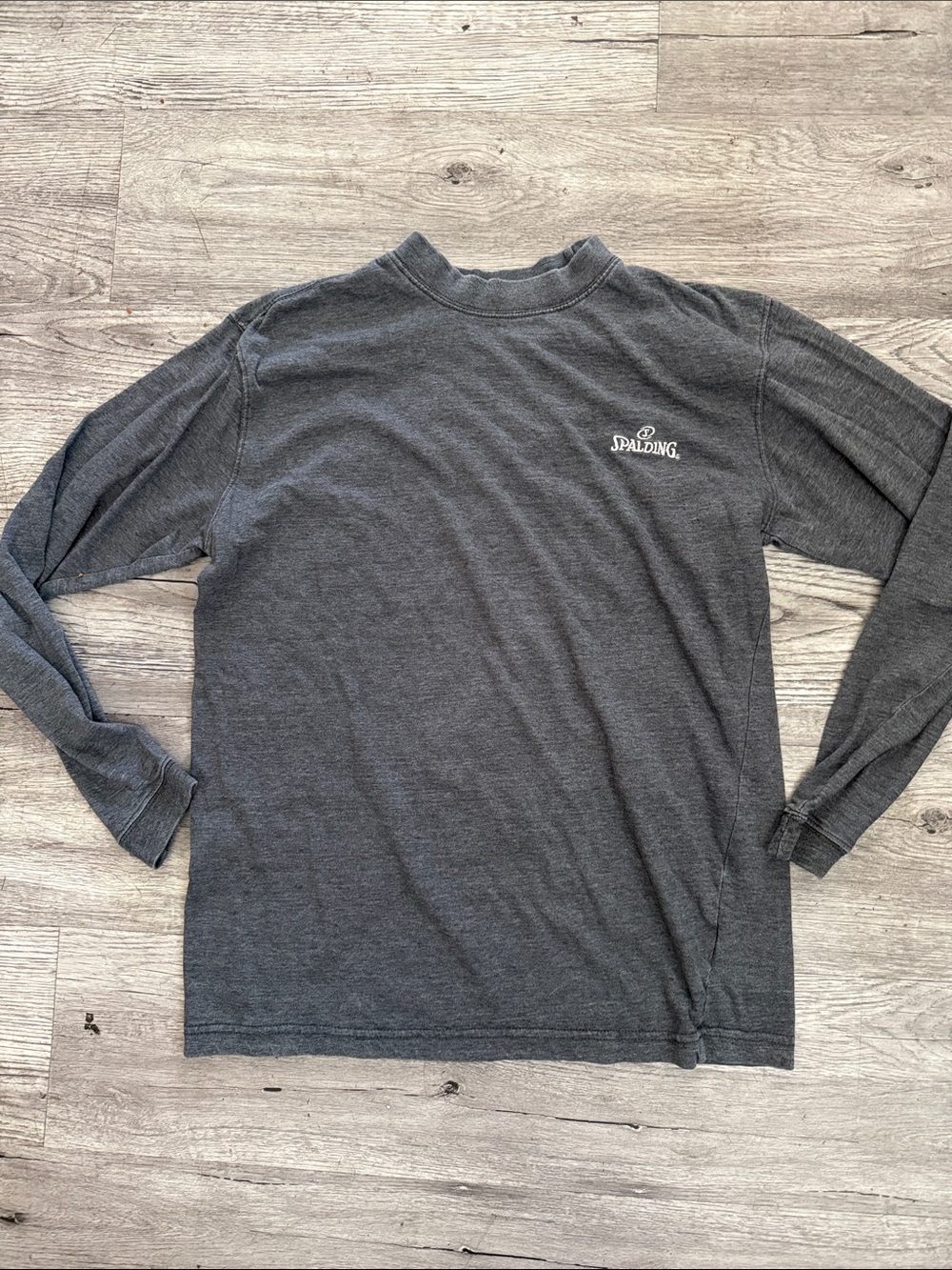 Spalding Men's Long-Sleeve Crewneck Shirt - Dark Gray
